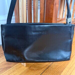 Black Leather Kenneth Cole Demi Shoulder Bag